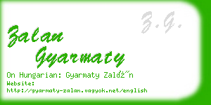 zalan gyarmaty business card